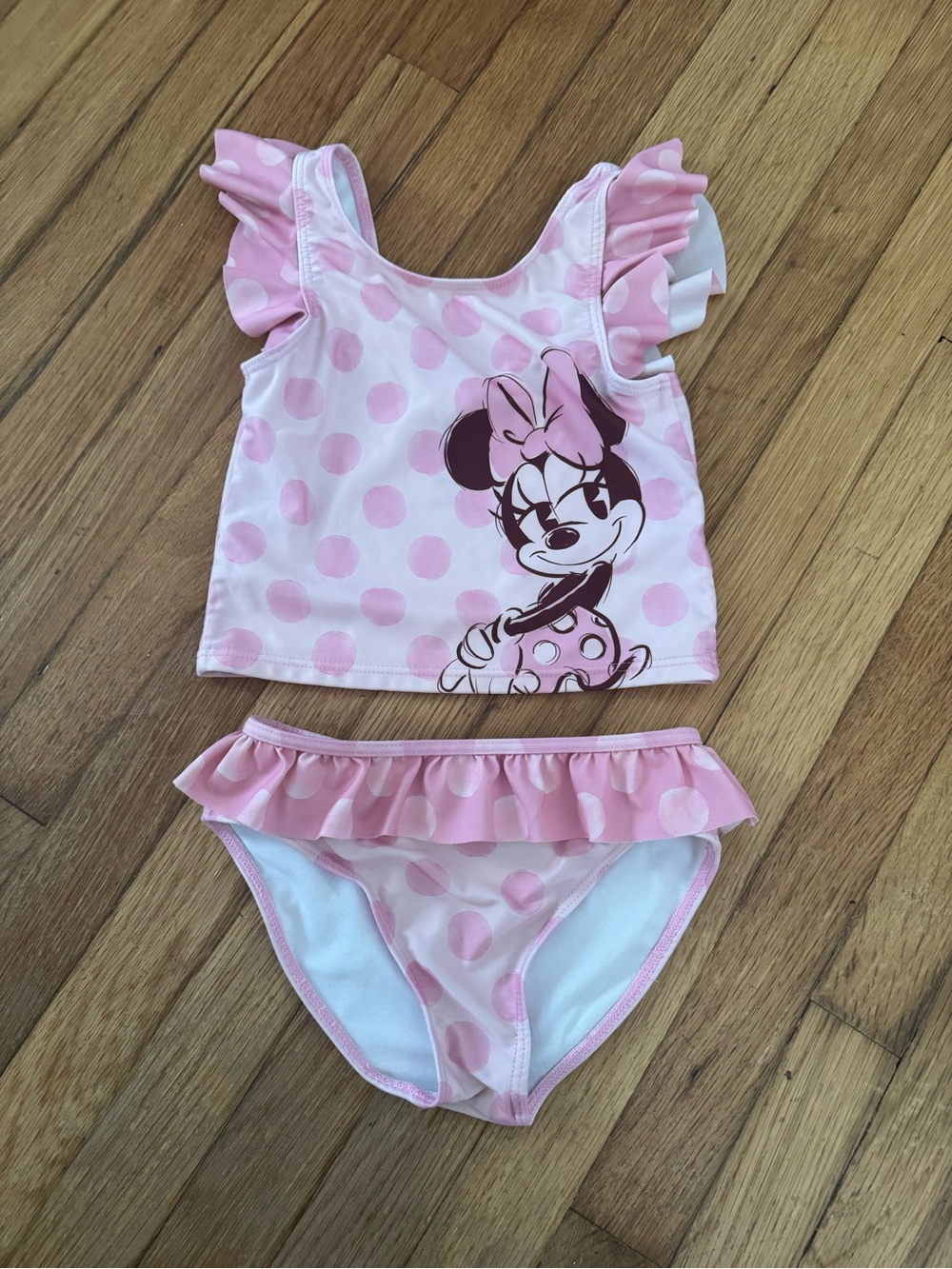 Disney Minnie Mouse Pink Polka Dot Tankini Set 6X